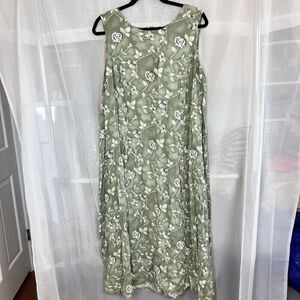 vintage Basic Editions boho maxi dress lace up back cottagecore fairycore large